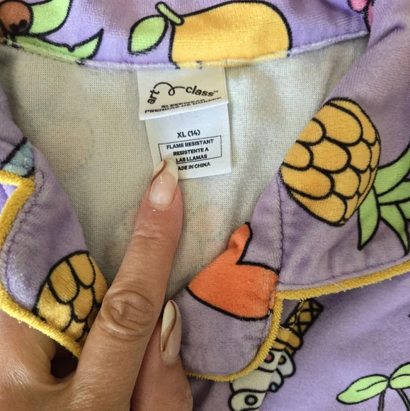 4 Sets (8pcs) Art Class Girl's Pajama Sets- Red, Black, Purple, Blue - Picture 11 of 16